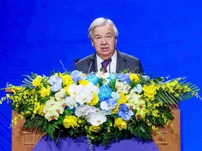 Tổng Thư ký Liên hợp quốc Antonio Guterres phát biểu tại Lễ mở ký.