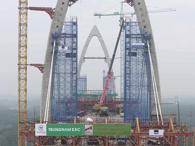 Cầu Phước An gần 5.000 tỷ đồng nối TP.HCM và Đồng Nai đang tăng tốc thi công