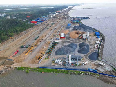 Dự án Khu đô thị du lịch lấn biển Cần Giờ. Ảnh: Lê Toàn.