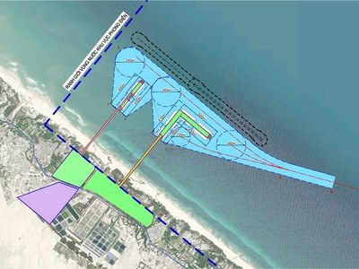 Phối cảnh bến cảng số 2, 3 của bến cảng Phong Điền. 