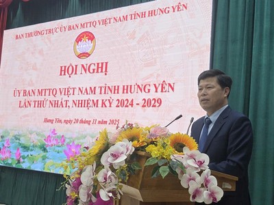 Hưng Yên kiện toàn chức danh Chủ tịch Ủy ban MTTQ Việt Nam tỉnh 