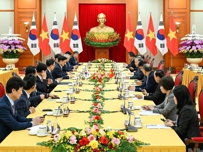 Tổng Bí thư Tô Lâm hội kiến Chủ tịch Quốc hội Hàn Quốc 