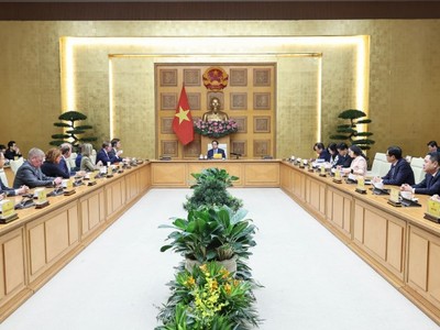 Thủ tướng Phạm Minh Chính chủ trì buổi tiếp Hội đồng Kinh doanh EU - ASEAN (EU - ABC) và Hiệp hội Doanh nghiệp châu Âu tại Việt Nam (EuroCham)