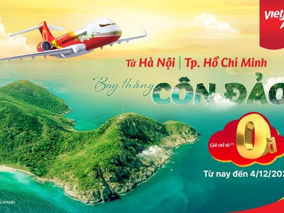Bay Côn Đảo chỉ từ 0 đồng với “3 ngày vàng” siêu ưu đãi của Vietjet