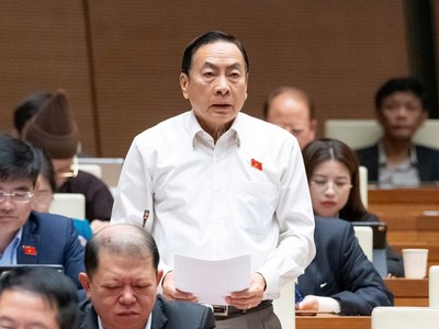  Đại biểu Phạm Văn Hòa (đoàn Đồng Tháp) phát biểu. 