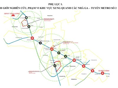 TP.HCM công bố phạm vi nghiên cứu, kế hoạch tổ chức lập quy hoạch các khu vực TOD tập trung vào các khu vực xung quanh 12 nhà ga của tuyến Metro số 2.
