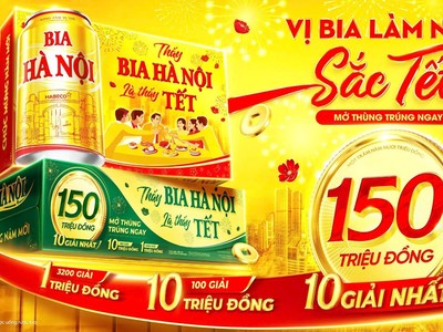 Chương trình khuyến mại “Thấy Bia Hà Nội là thấy Tết” của Bia Hà Nội Tết 2026