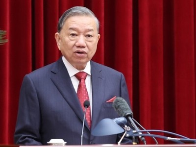 Tổng Bí thư Tô Lâm phát biểu bế mạc Hội nghị lần thứ 15 Ban chấp hành Trung ương Đảng khóa XIII - Ảnh VGP