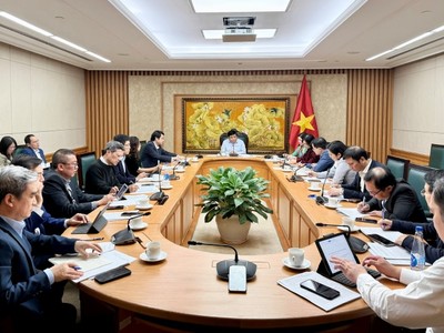 Phó thủ tướng Nguyễn Chí Dũng chủ trì cuộc họp. Ảnh: VGP.