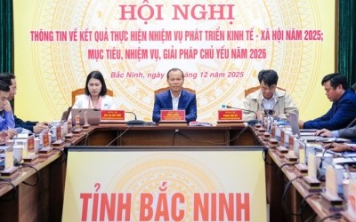 Tỉnh Bắc Ninh tổ chức họp báo thông tin về kết quả thực hiện kế hoạch phát triển kinh tế - xã hội năm 2025 và kế hoạch, mục tiêu năm 2026.