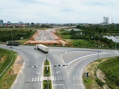 Vị trí chưa thể đấu nối của tuyến đường Nhật Lệ 2 đến tuyến tránh Đồng Hới
