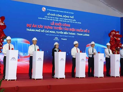 TP.HCM khởi công tuyến Metro số 2 Bến Thành - Tham Lương 