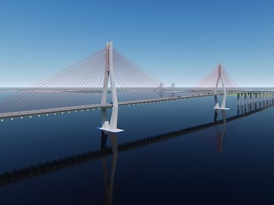 Phối cảnh cầu Cát Lái nối TP.HCM với Đồng Nai. 