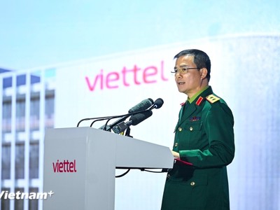 Trung tướng Tào Đức Thắng, Chủ tịch kiêm Tổng Giám đốc Tập đoàn Viettel phát biểu tại sự kiện. (Ảnh: Minh Sơn) 