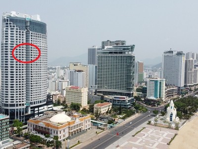 Dự án Panorama Nha Trang (khoanh đỏ) vi phạm về cho thuê đất không thông qua đấu giá. Ảnh: K.N 