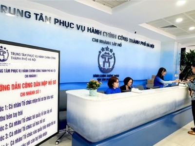 Trung tâm Phục vụ hành chính công Thành phố Hà Nội.