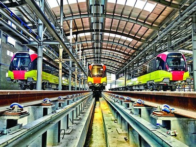 Doanh nghiệp Việt có đủ năng lực tham gia lĩnh vực công nghiệp đường sắt. Trong ảnh: Depot bảo dưỡng đoàn tàu tuyến đường sắt Nhổn - ga Hà Nội 