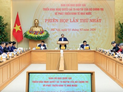 Thủ tướng Phạm Minh Chính chủ trì cuộc họp của Ban chỉ đạo . Ảnh: VGP.