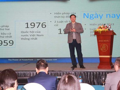 Ông Nguyễn Hải Long, Vụ trưởng Vụ Công tác đại biểu thuộc Ủy ban Công tác đại biểu, chia sẻ thông tin về cuộc bầu cử đại biểu Quốc hội khóa XVI và đại biểu HĐND các cấp nhiệm kỳ 2026-2031 (Ảnh: HP). 