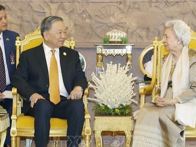 Tổng Bí thư Tô Lâm thăm Hoàng thái hậu Norodom Monineath Sihanouk 