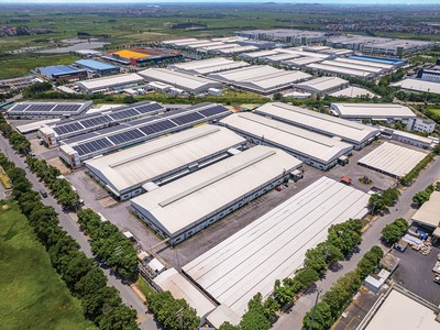 Khu công nghiệp Quế Võ (mở rộng) do KBC làm chủ đầu tư lắp đặt hệ thống điện mặt trời mái nhà