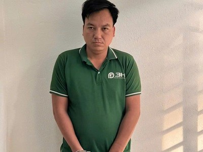 Đối tượng Nguyễn Phước Anh sa lưới sau khi bị truy nã. Ảnh: Công an Đà Nẵng 