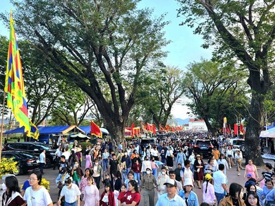 Người dân, du khách đến Bảo tàng Quang Trung du xuân, tham gia Lễ hội Chiến thắng Ngọc Hồi - Đống Đa. 