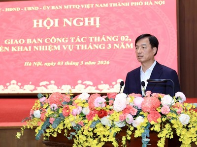 Bí thư Thành ủy Hà Nội Nguyễn Duy Ngọc phát biểu tại Hội nghị.