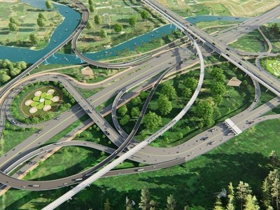 Phối cảnh một nút giao trên đường vành đai 3 TP.HCM. 