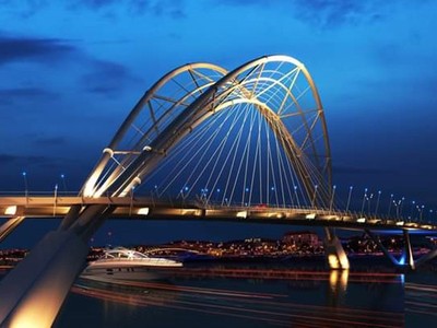 Phối cảnh dự kiến cầu Thủ Thiêm 4 