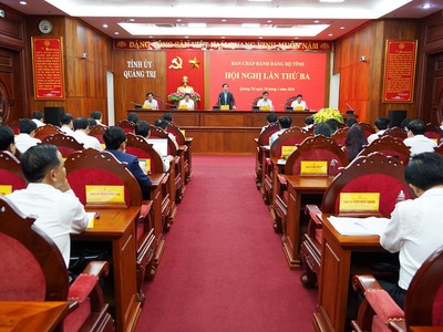 Toàn cảnh Hội nghị Ban chấp hành Đảng bộ tỉnh Quảng Trị lần thứ 3