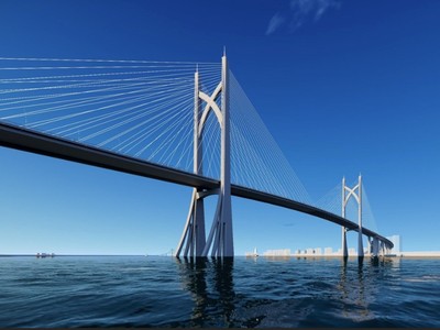 Phối cảnh cầu Cần Giờ.