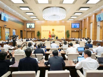 Ủy ban Thường vụ Quốc hội cho ý kiến Dự án Luật Thủ đô (sửa đổi) (Ảnh: P.V)