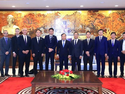 Các đại biểu tham dự buổi tiếp. Ảnh: Lê Hải