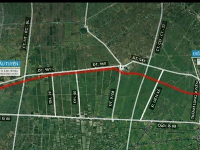 Dự án đường kết nối Rạch Giá - Long Xuyên có điểm đầu tại nút giao Lạc Hồng, phường Rạch Giá và điểm cuối kết nối vào tuyến tránh Long Xuyên, tổng chiều dài tuyến hơn 53 km.