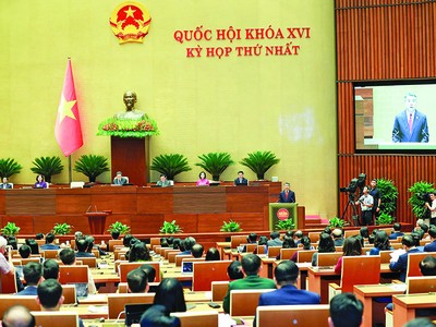 Tân Thủ tướng Chính phủ Lê Minh Hưng phát biểu nhậm chức. Ảnh: Đức Thanh