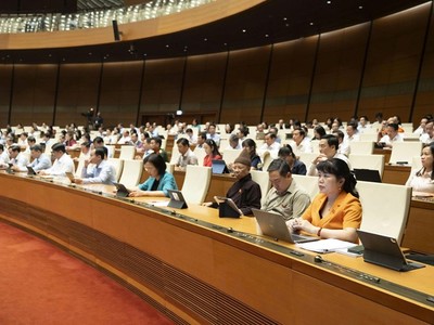 Phiên họp chiều 10/4 của Quốc hội.