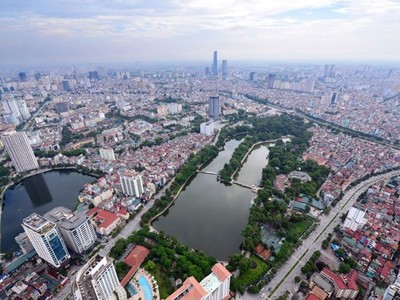 Hà Nội nhìn từ trên cao.