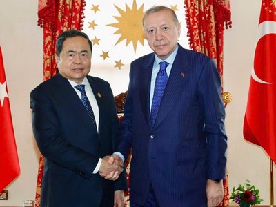Chủ tịch Quốc hội Trần Thanh Mẫn hội kiến Tổng thống Thổ Nhĩ Kỳ Recep Tayyip Erdogan.