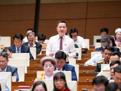 Đại biểu Trịnh Xuân An tham gia thảo luận. 