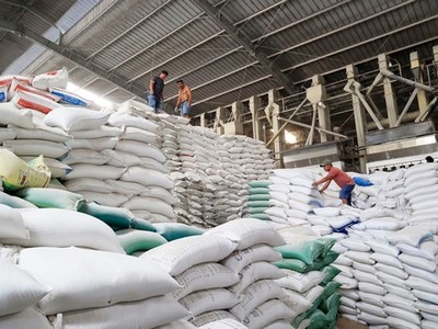  Kho gạo xuất khẩu của một công ty. Ảnh minh họa: TTXVN.