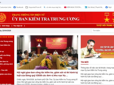 Trang thông tin duy nhất của Ủy ban Kiểm tra Trung ương tại địa chỉ https://ubkttw.vn 