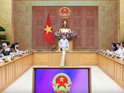 Thủ tướng Chính phủ Lê Minh Hưng chủ trì cuộc họp với Bộ Văn hóa, Thể thao và Du lịch - Ảnh: VGP.