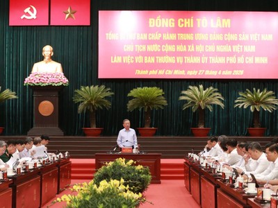 Tổng Bí thư, Chủ tịch nước Tô Lâm làm việc với TP. Hồ Chí Minh 