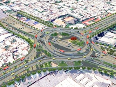 Phối cảnh nút giao Vũng Tàu điểm đầu của tuyến đường trên cao dọc Quốc lộ 51