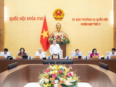  Chủ tịch Quốc hội Trần Thanh Mẫn phát biểu khai mạc phiên họp - Ảnh TC. 