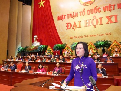 Phó Chủ tịch Quốc hội Nguyễn Thị Thanh phát biểu tại Đại hội.