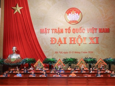 Đoàn Chủ tịch điều hành Đại hội. Ảnh: Quang Vinh.