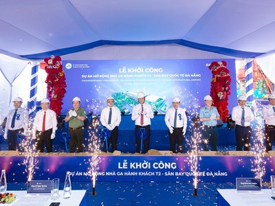 Dự án mở rộng Nhà ga hành khách quốc tế Đà Nẵng chính thức khởi công xây dựng.