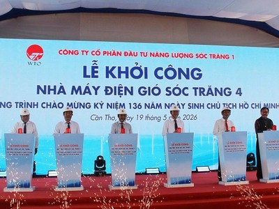Cần Thơ: Khởi công Dự án nhà máy điện gió vốn 14.500 tỷ đồng 